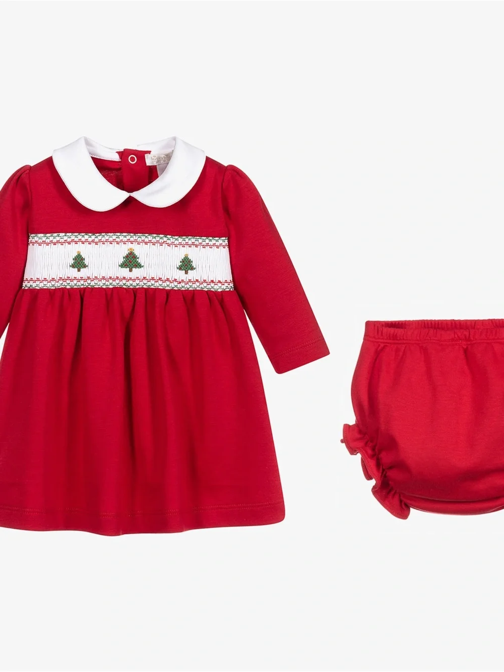 Kissy Kissy Baby Red Smocked Festive Dress Size 12-18 Months EUC Like New